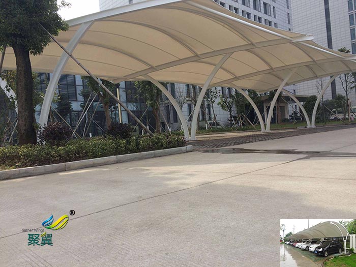 陜西膜結構汽車停車棚廠家圖紙