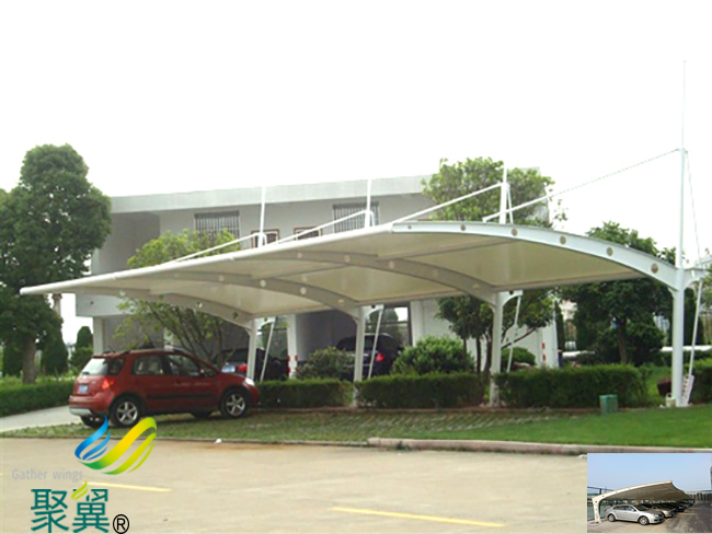 陜西安裝膜結構汽車車棚廠家圖紙