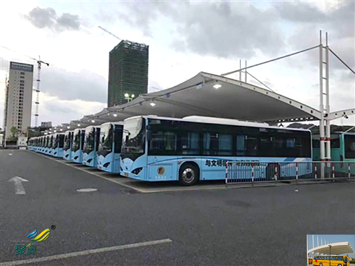 江蘇大巴車露天停車棚基礎(chǔ)設(shè)計(jì)圖片