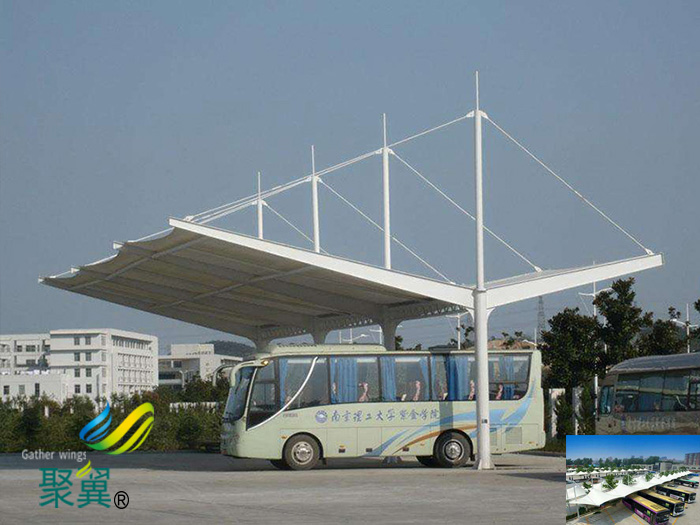 福建大巴車露天停車棚基礎(chǔ)設(shè)計(jì)cad效果圖