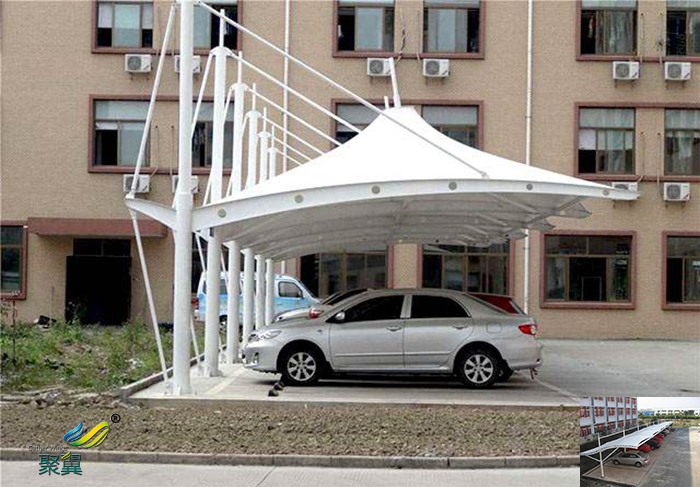 合肥安裝膜結構汽車停車棚景觀棚圖紙工程廠家