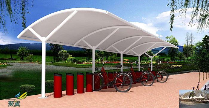 工地非機(jī)動(dòng)停車棚尺寸圖片大小施工方案效果圖