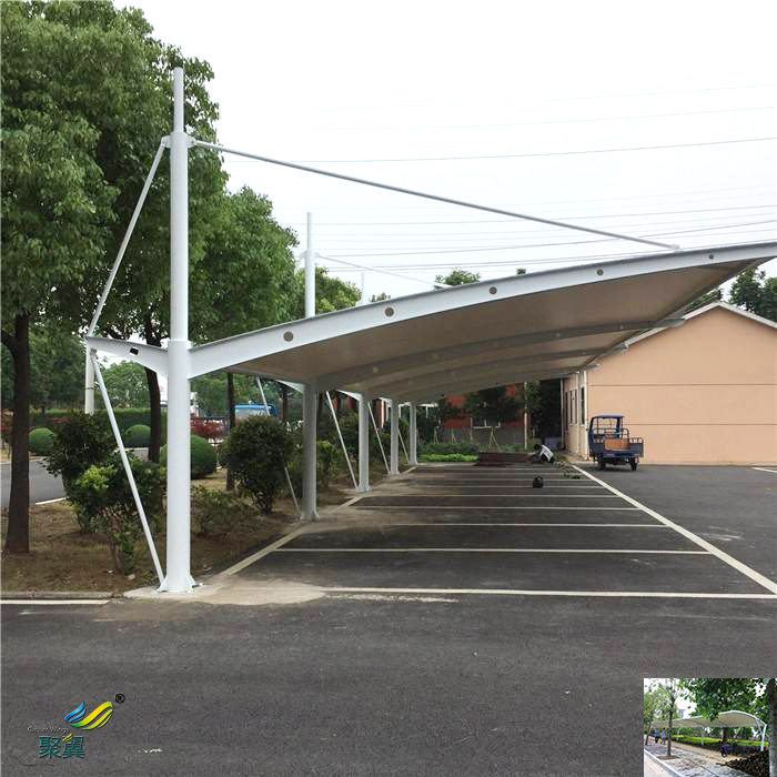 寧波膜結(jié)構(gòu)汽車停汽車棚景觀棚廠家圖紙工程