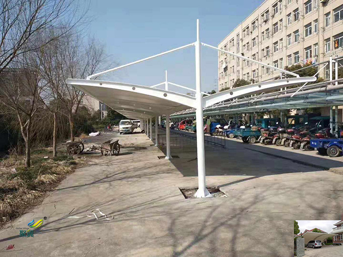 上海鋼膜結(jié)構(gòu)汽停自行車棚廠家公司安裝
