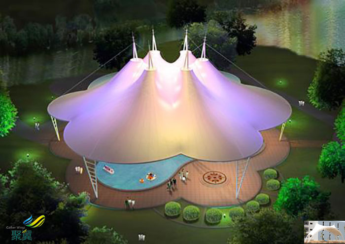 天津屋頂活動(dòng)社區(qū)舞臺(tái)膜結(jié)構(gòu)設(shè)計(jì)圖