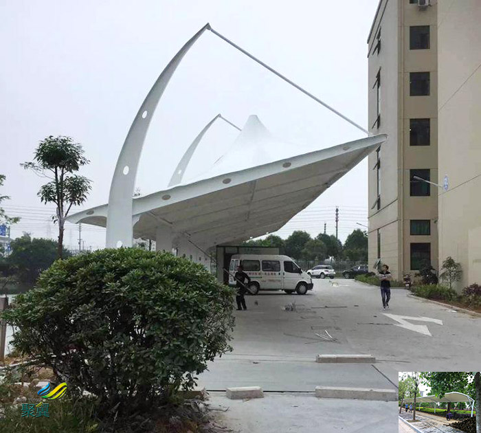 杭州鋼膜結(jié)構(gòu)停汽自行車棚廠家公司安裝價格工程