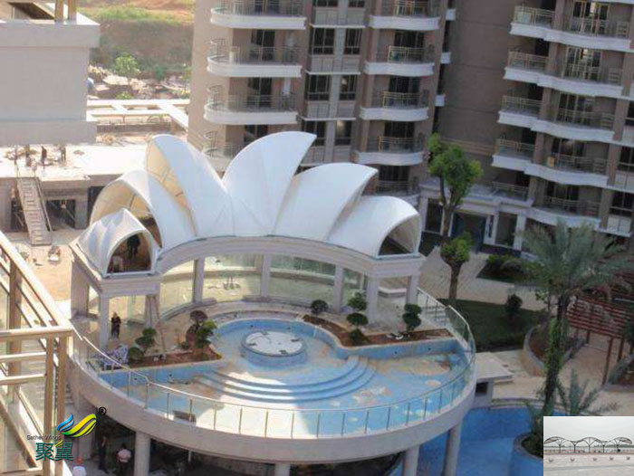 安慶屋頂廣場(chǎng)大跨度景觀舞臺(tái)膜結(jié)構(gòu)材質(zhì)設(shè)計(jì)效果圖