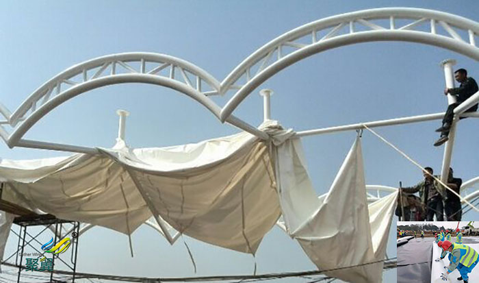 江蘇膜結(jié)構(gòu)車棚膜布批發(fā)安裝是什么牌子粘結(jié)方法材料種類