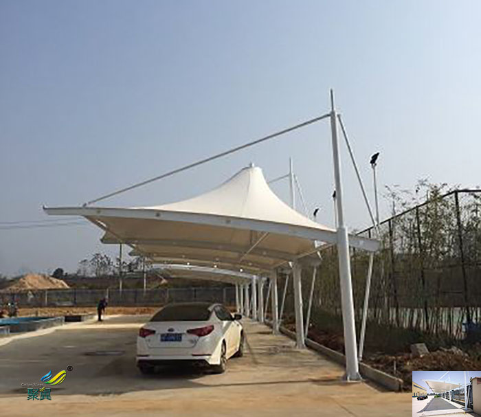 上海鋼膜結(jié)構(gòu)汽自行停車棚定制廠家安裝工程報價