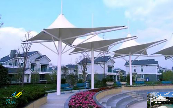 武漢廣場(chǎng)景觀張拉膜結(jié)構(gòu)棚停車棚廠家設(shè)施設(shè)計(jì)