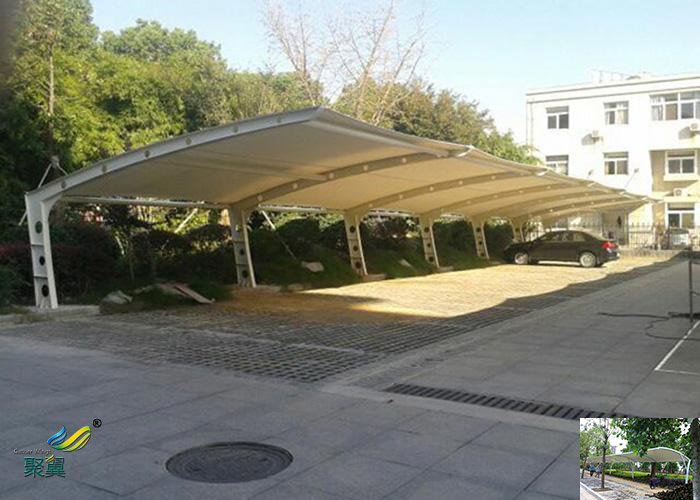 無錫鋼膜結(jié)構(gòu)非機動景觀充電樁汽車停車棚安裝施工方案