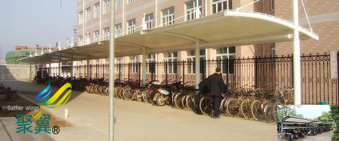 浙江張拉鋼膜結(jié)構(gòu)非機動汽車停車棚安裝施工方案