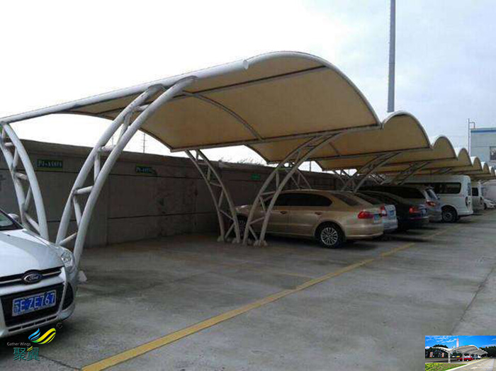 蘇州張拉景觀鋼膜結(jié)構(gòu)充電樁汽車停車棚安裝設(shè)計(jì)圖