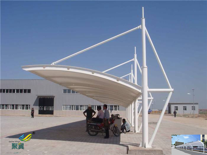 山東非機動膜結(jié)構(gòu)定制汽車充電樁車棚景觀工程報價