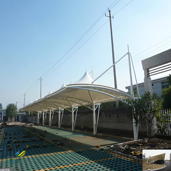 張家港安裝膜結(jié)構(gòu)自行汽車棚工程圖片設(shè)計效果圖