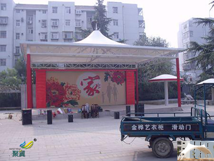 重慶搭建屋頂舞臺(tái)膜結(jié)構(gòu)雨棚設(shè)計(jì)效果圖