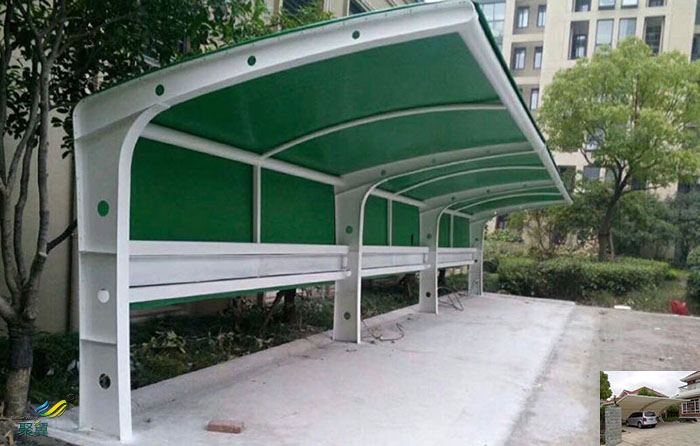 蘇州鋼膜結構工廠自行車汽車棚定制廠家安裝