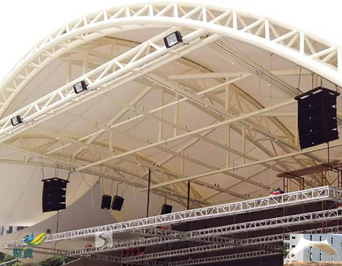 信陽搭建演出屋頂舞臺社區(qū)膜結(jié)構(gòu)雨棚遮陽篷設(shè)計(jì)圖工程
