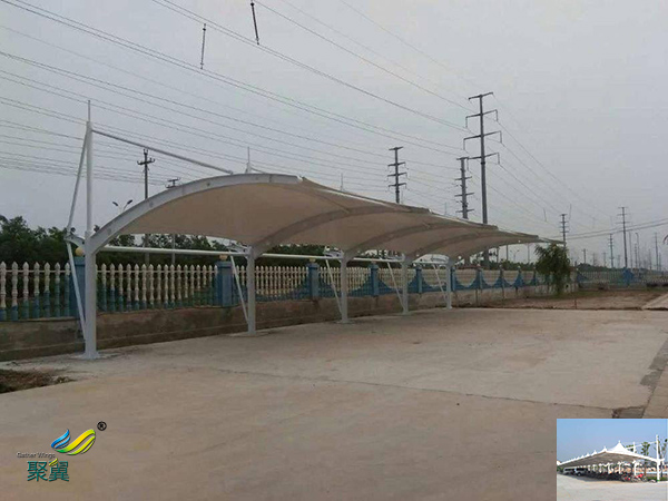 武漢膜結構非機動定制汽車充電樁停車棚公司價格