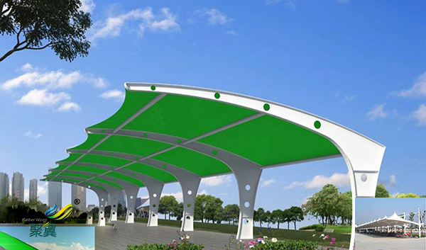 蘇州戶外景觀鋼膜結(jié)構(gòu)汽車停車棚安裝施工方案圖紙公司哪