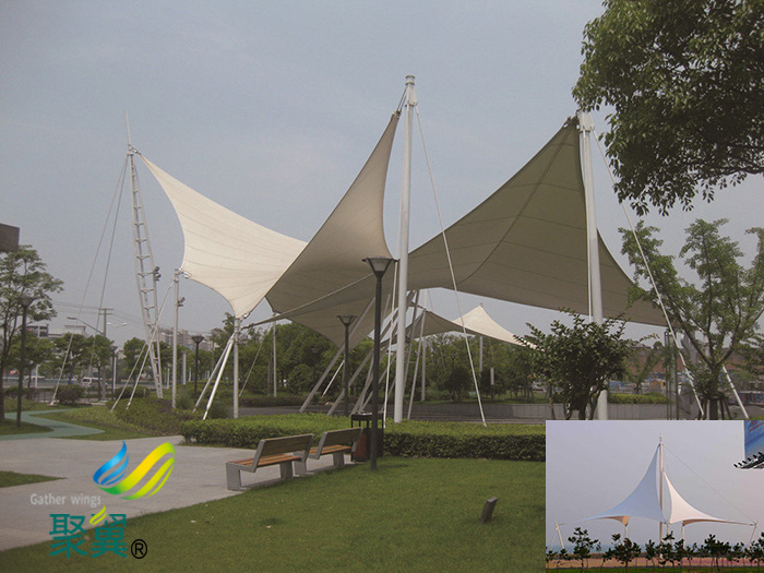 廣西膜結(jié)構(gòu)室內(nèi)景觀張拉膜景觀棚雨棚停車棚報價設(shè)計廠家