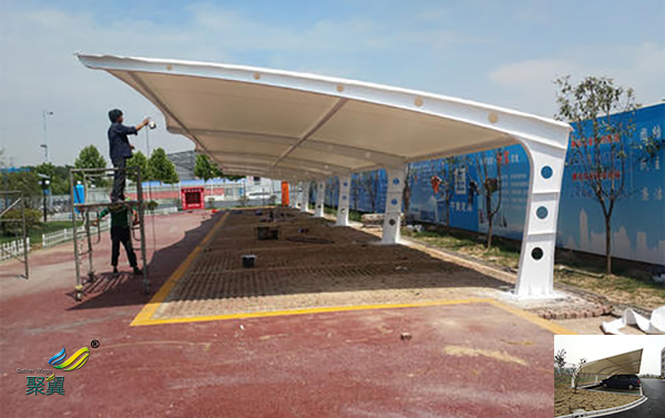 張家港膜結(jié)構(gòu)汽車停車棚景觀棚哪家好圖紙工程