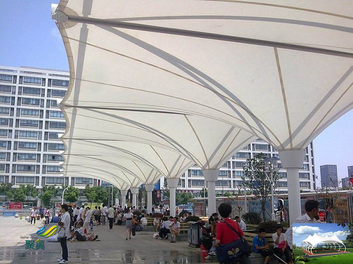 上海膜結(jié)構(gòu)露天體育看臺(tái)球場(chǎng)膜尺寸設(shè)計(jì)施工效果圖