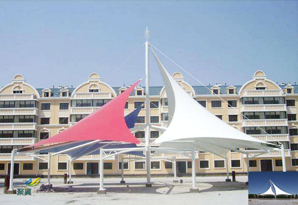 無錫張拉景觀鋼膜結(jié)構(gòu)工廠汽車充電樁停車棚安裝施工方案