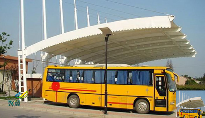 四川景觀膜結(jié)構(gòu)大巴停車車棚定做生產(chǎn)廠家多少錢