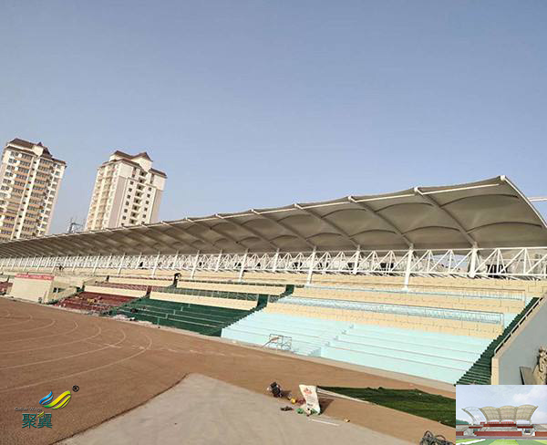 陜西省膜結構體育場館中心看臺球場膜防水尺寸施工