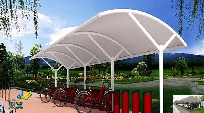 寧波張拉景觀膜結(jié)構(gòu)汽車停車棚設(shè)計圖片報價