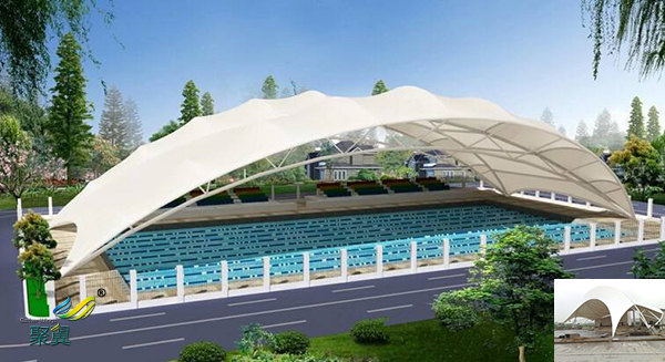 河南膜結構室內(nèi)張拉膜景觀棚規(guī)格材料效果圖多少一平米安