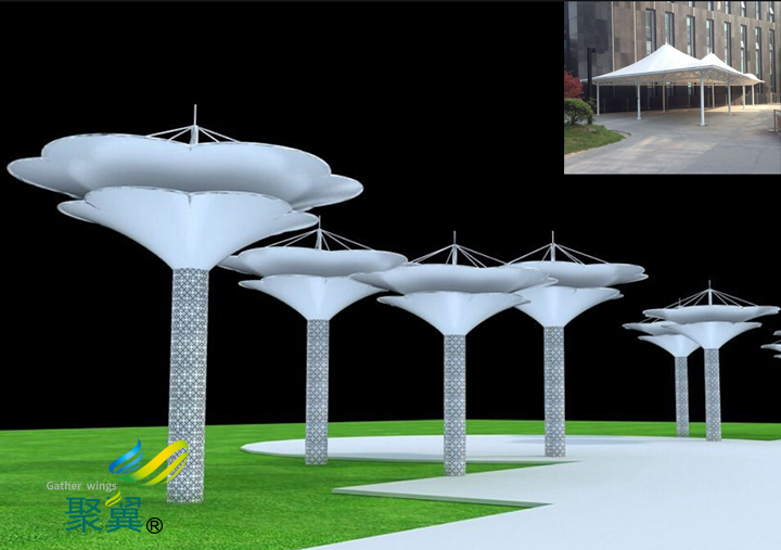  膜結(jié)構車棚遮陽防雨|打造經(jīng)典工程