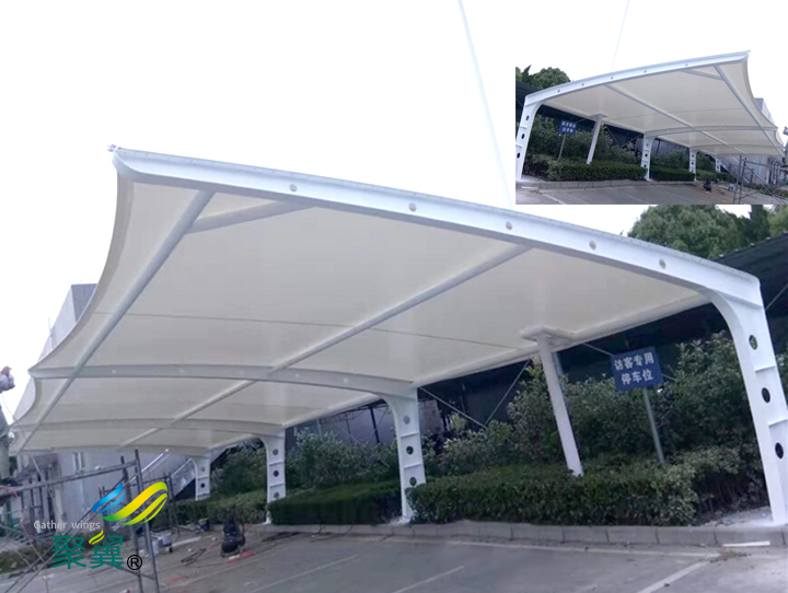 膜結(jié)構(gòu)工程雨季施工措施膜結(jié)構(gòu)停車棚定做