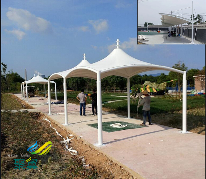 上海膜結(jié)構(gòu)車棚采光好抗紫外線|耐候性好