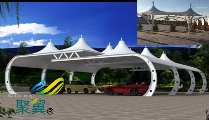 膜結(jié)構(gòu)車棚造價(jià)大概多少錢一平方|工程小品豐碩多彩