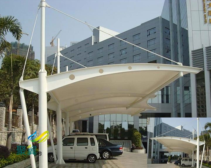 膜結(jié)構(gòu)車棚創(chuàng)建文明社區(qū)|膜結(jié)構(gòu)停車棚安裝步驟