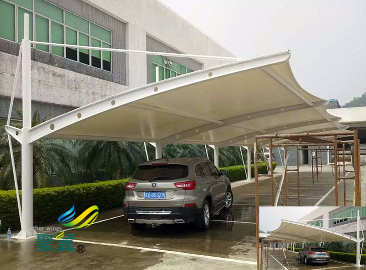 膜結構車棚膜片裁剪制作|膜結構車棚深受市場喜愛