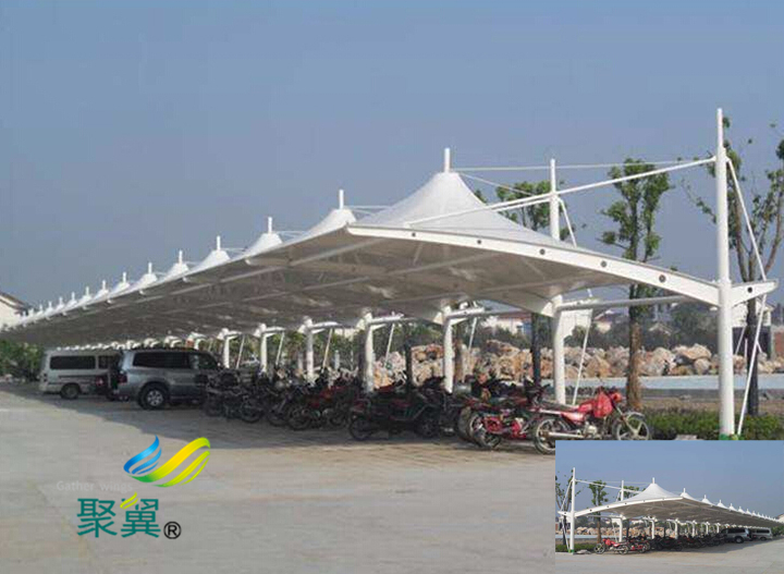 膜結構車棚施工必看|膜結構車棚設計家加工一體化