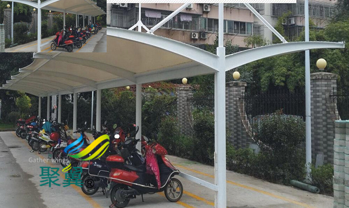 張拉膜結(jié)構(gòu)車(chē)棚拉膜技巧|張拉膜景觀停車(chē)棚