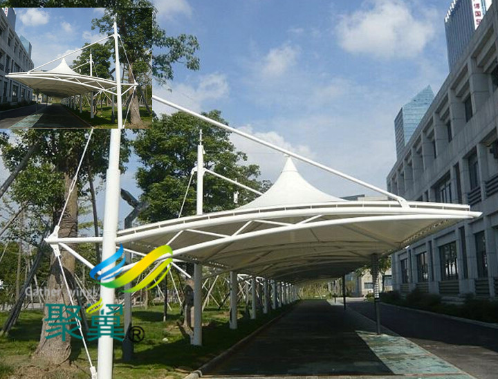 膜結(jié)構(gòu)車(chē)棚膜建筑怎么加工制作的|自重輕  