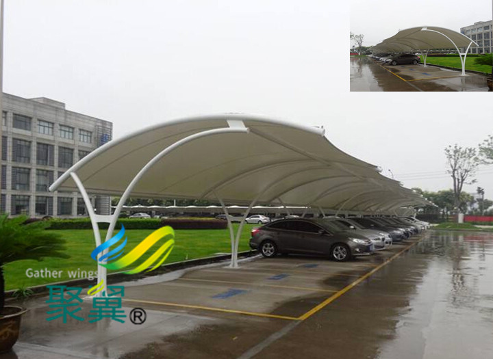 膜結構停車棚材料好處|膜結構車棚滿足不同建筑功能需求