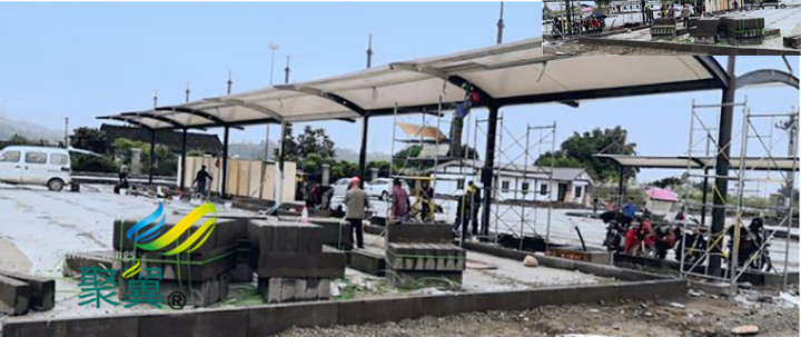 2萬元為您打造豪華膜結構車棚|充電樁停車棚