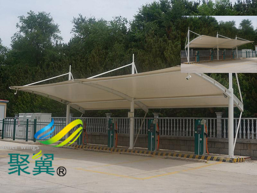 膜結(jié)構(gòu)汽停車棚7字形安裝施工注意事項