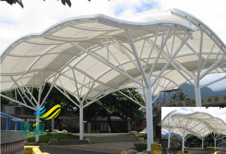 膜結(jié)構(gòu)汽車車棚特點(diǎn)|車棚外形多變支撐性強(qiáng)