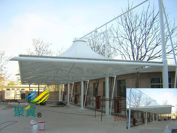 膜結(jié)構(gòu)車棚建筑環(huán)境特征|多新型膜材