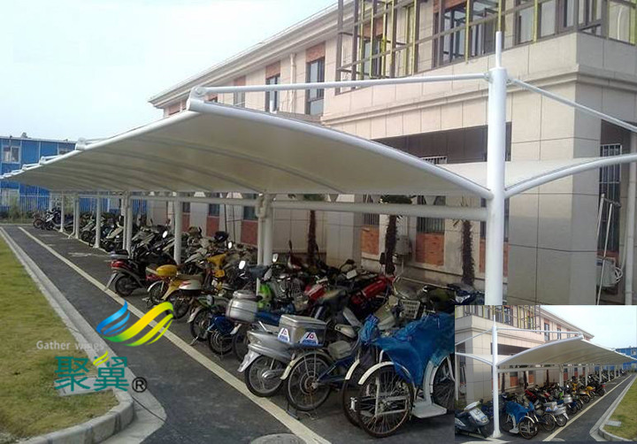 膜結(jié)構(gòu)停車棚裁剪制作方法常用材料|透光性好