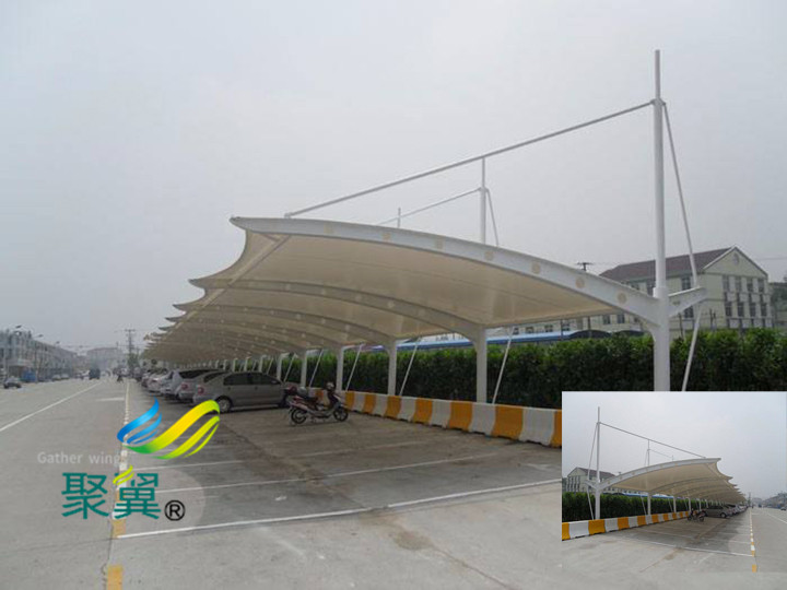 遮陽(yáng)防雨膜結(jié)構(gòu)車棚防護(hù)措施|車棚具有較好經(jīng)濟(jì)性