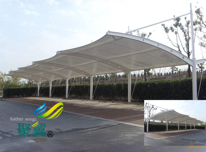 膜結(jié)構(gòu)車棚張拉膜性能與汽車停車棚優(yōu)點(diǎn)