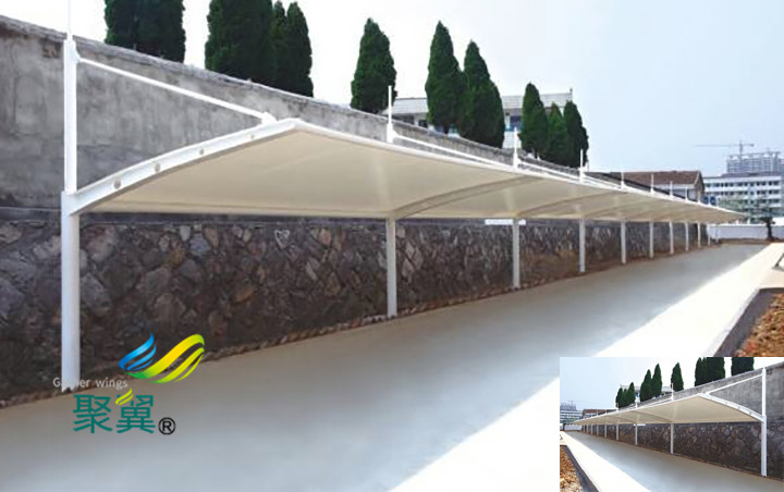  膜結構車棚造型豐富多彩|膜材外觀潔凈美觀